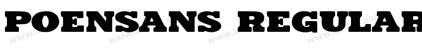 poensans regular字体转换